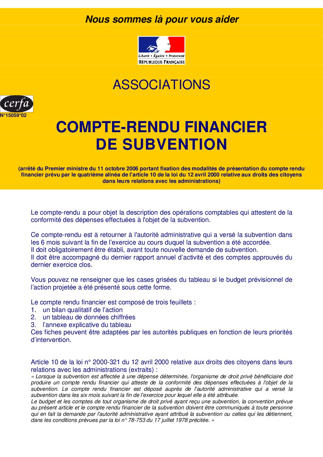 Bilan financier et moral pour les associations