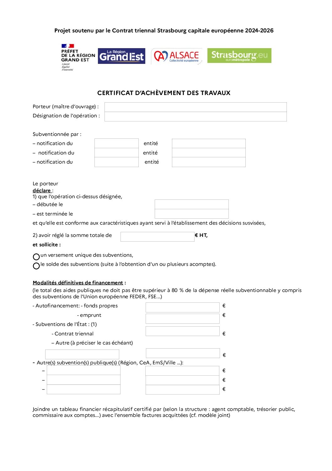 Bilan financier et moral structures non associatives